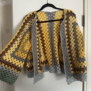 One of a kind crocheted sweater